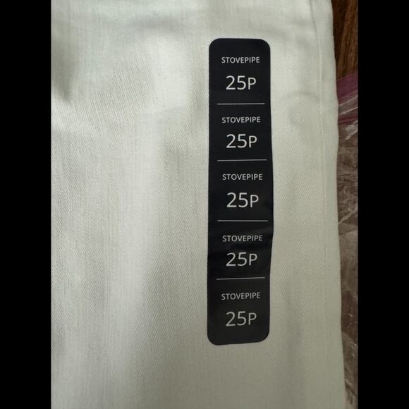 J.Crew Stovepipe White Jeans Signature Stretch+ Size 25P Petite NWT $118 - Picture 9 of 10